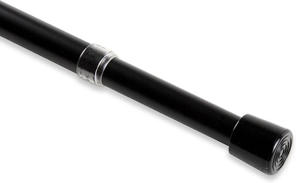 Rod Desyne 3/4" Spring Tension Curtain Rod 48 to 84 in Black